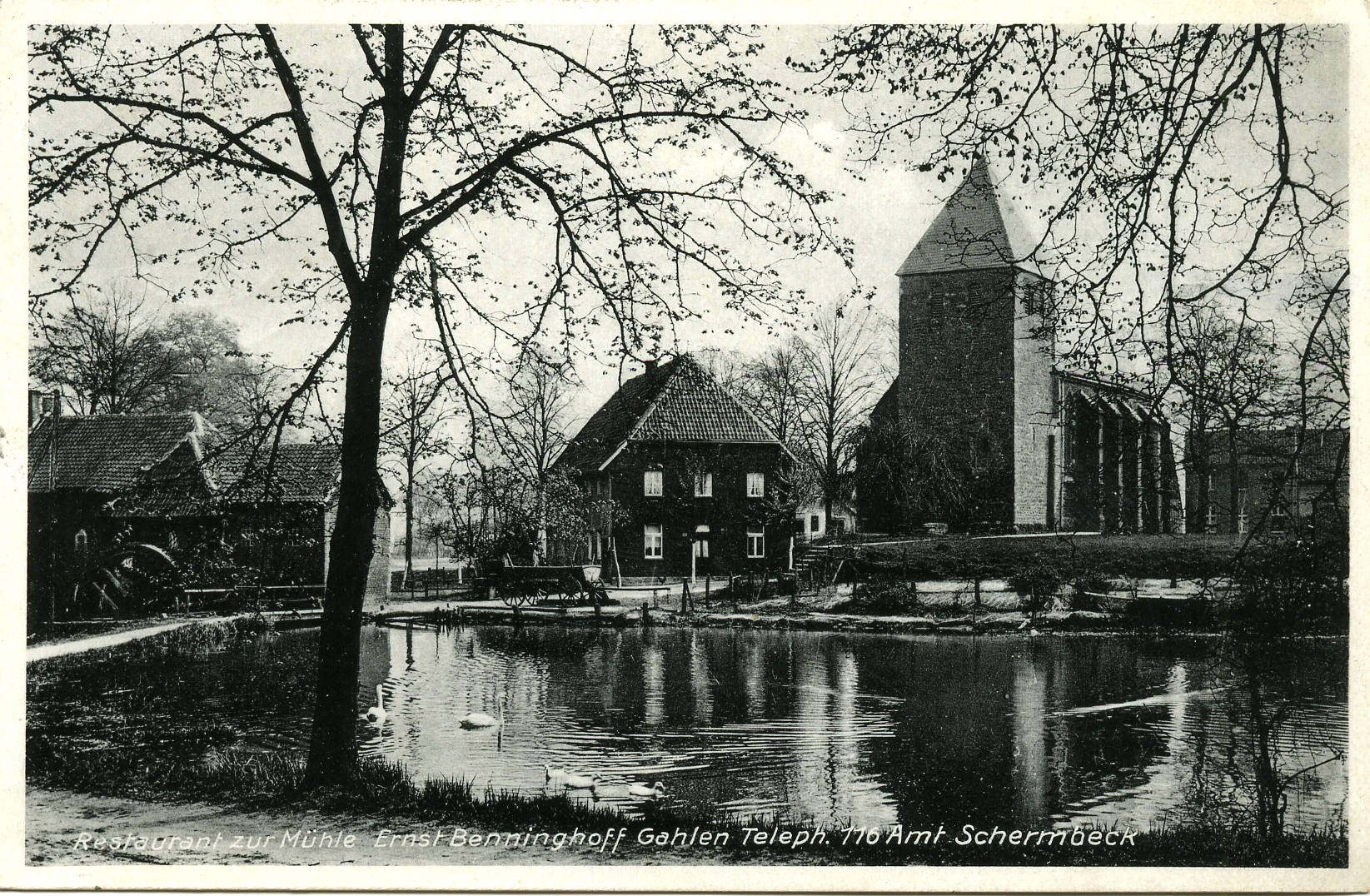 ca. 1935 Postkarte Benninghoff u. Kirche
